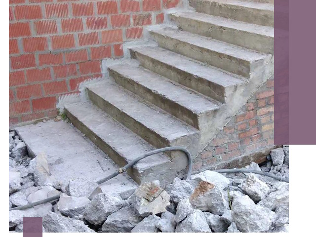 Демонтаж бетонных лестниц в Долгопрудном: быстро и безопасно