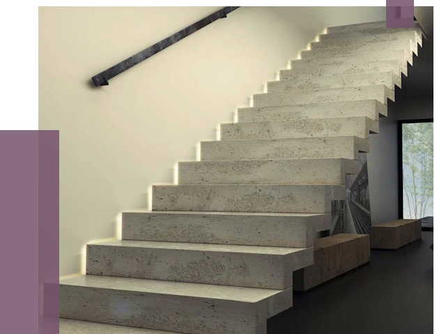 Облицовка бетонных лестниц в Долгопрудном от 4566 руб/м2 