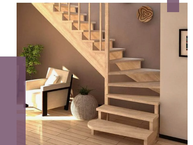 Изготовление Г-образных лестниц в Долгопрудном от 18770 руб. 