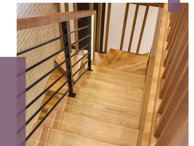 Лестницы из ясеня в Долгопрудном под ключ от 9943 руб. 