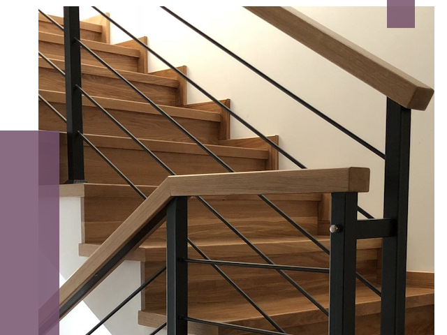 Обшивка металлической лестницы деревом в Долгопрудном от 4312 руб. 