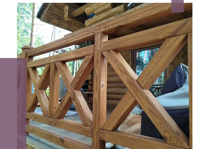 Деревянные перила под ключ в Долгопрудном от 7610 руб. 