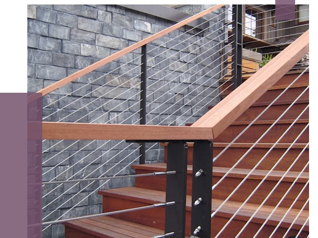 Тросовые перила под ключ в Долгопрудном от 7711 руб. 