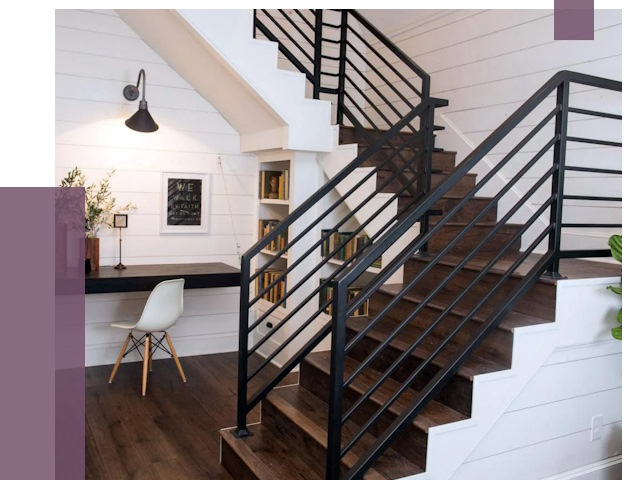 Перила для лестницы в доме в Долгопрудном от 7356 руб. — ПРОЛЁТ-Длг