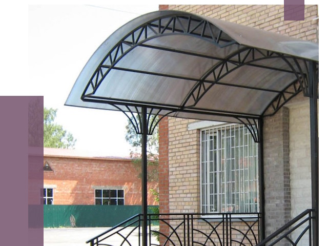 Металлические навесы и козырьки в Долгопрудном от 12683 руб.