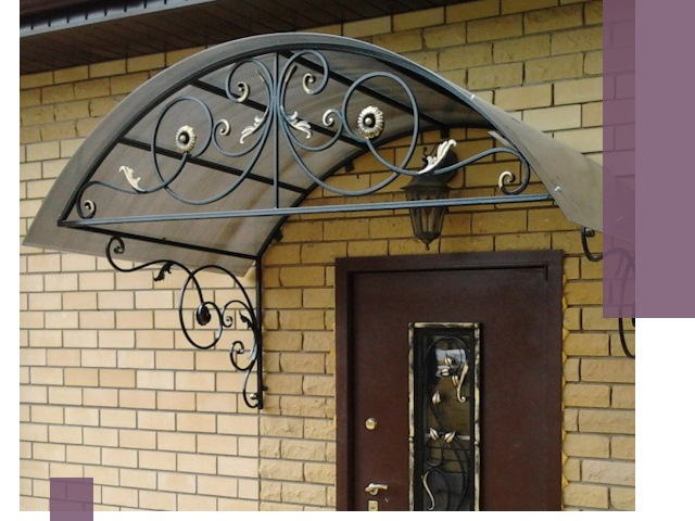 Изготовление козырьков из металла под ключ в Долгопрудном