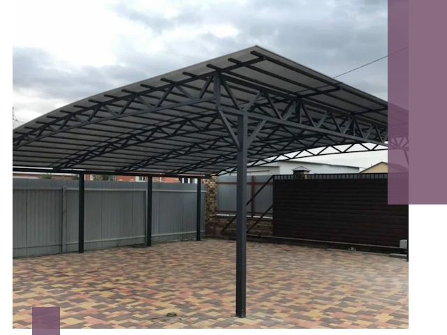 Недорогие навесы под ключ в Долгопрудном — изготовление и монтаж