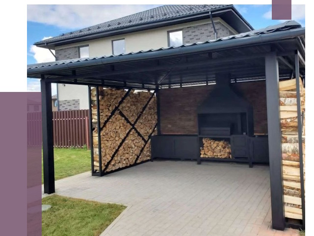 Навесы для барбекю в Долгопрудном от 12632 руб. под ключ | ПРОЛЁТ-Длг