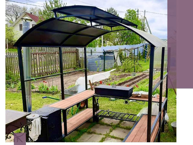 Навесы для барбекю в Долгопрудном: изготовление, монтаж и демонтаж