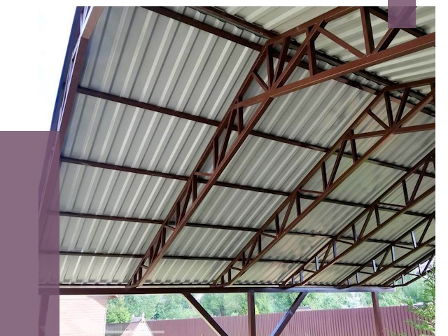 Навесы из профнастила в Долгопрудном от 7305 руб. | ПРОЛЁТ-Длг