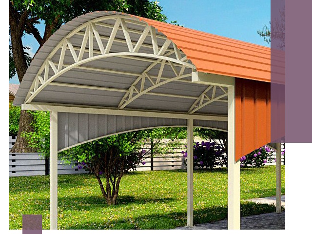 Навесы из профнастила под ключ в Долгопрудном — установка и монтаж