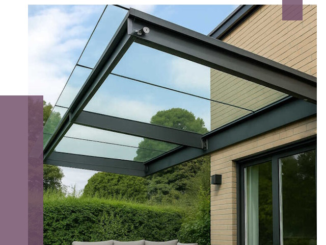 Стеклянные навесы и козырьки в Долгопрудном от 12175 руб.