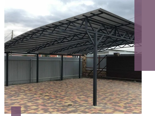 Металлические навесы под ключ в Долгопрудном — изготовление и монтаж