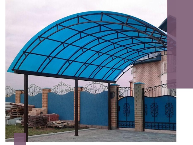 Арочные навесы под ключ в Долгопрудном — изготовление и монтаж