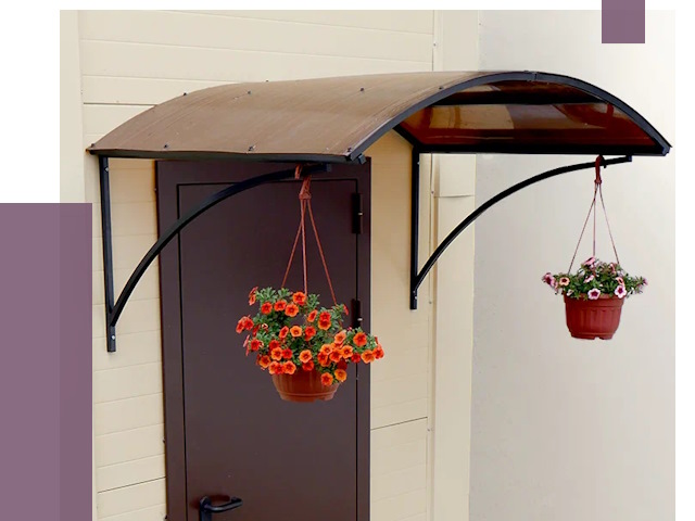 Козырьки над входом в Долгопрудном от 14712 руб.  | ПРОЛЁТ-Длг