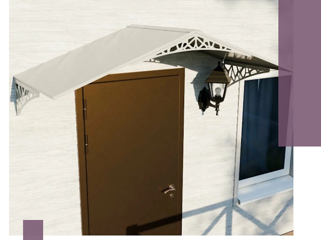 Металлические козырьки на входы и террасы в Долгопрудном