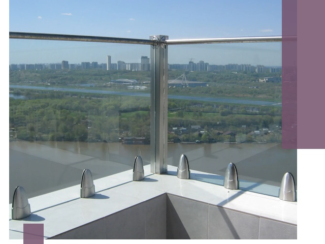 Стеклянные парапеты премиум класса в Долгопрудном для домов и бизнесов