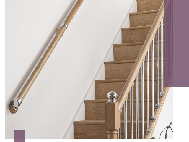 Пристенные поручни из стали и нержавейки под монтаж в Долгопрудном